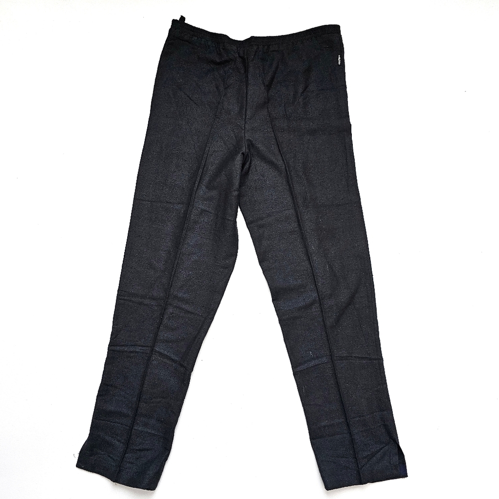 Vintage Tapooz Pure Silk Pants Gray Elastic Waist Tapered Minimalist Size M